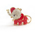 wholesale promotional key chains crystal elephant keychain